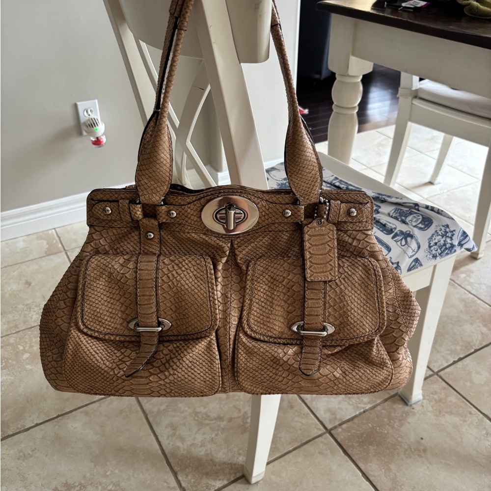 Rare 2009 Coach Python Skin Bag